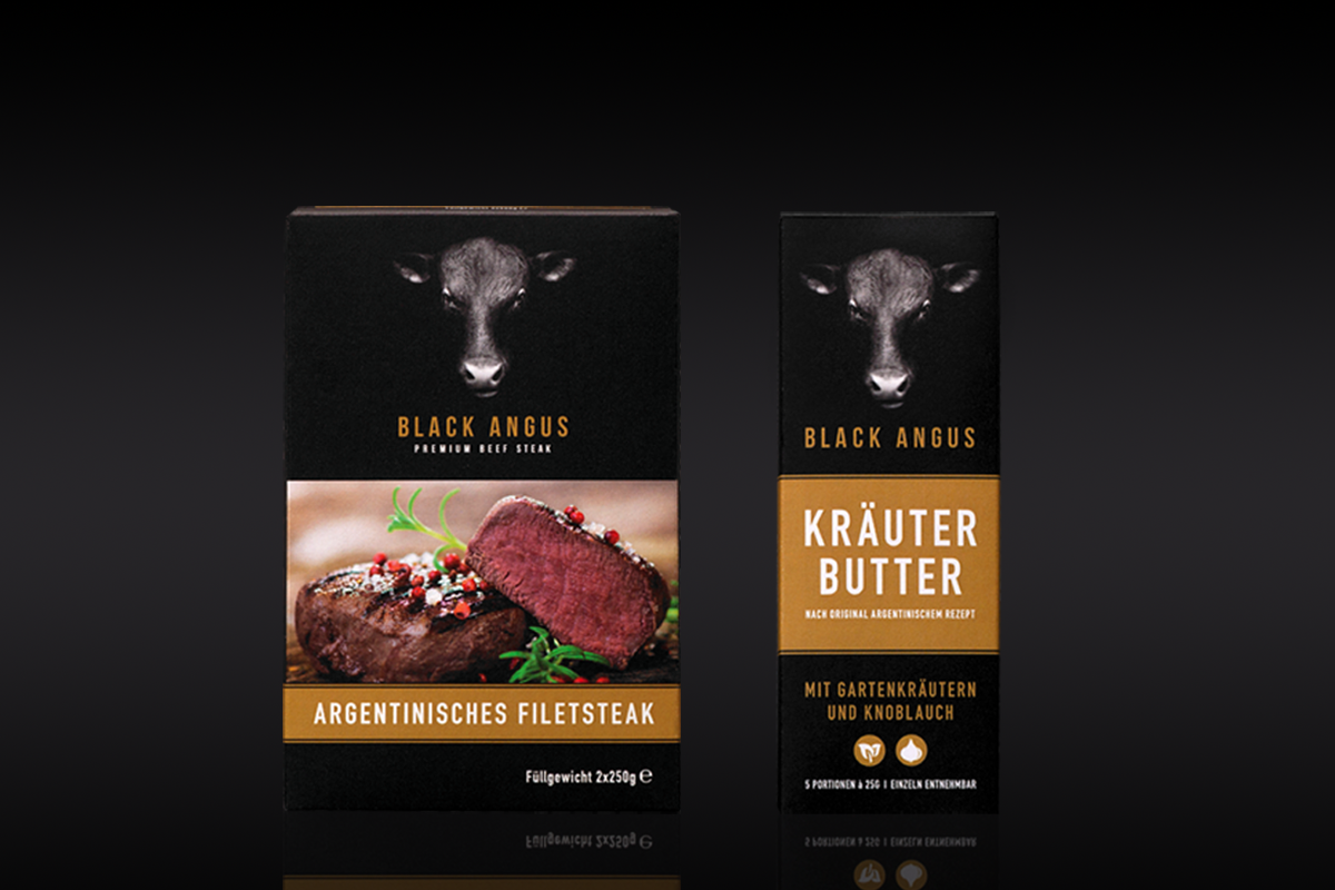 Food Packaging Design Black Angus